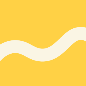 une ligne ondulante beige sur fond jaune représente une ligne de temps